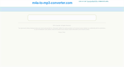 Desktop Screenshot of m4a-to-mp3-converter.com